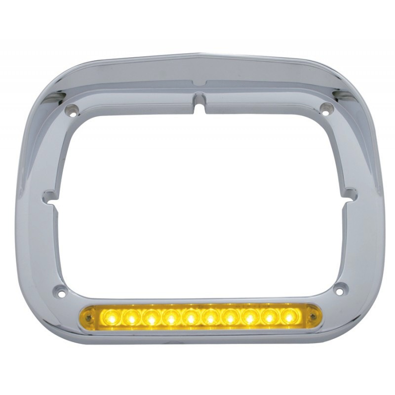 10 LED 5" x 7" Headlight Bezel With Visor  — SKU 32370-UP