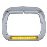 10 LED 5" x 7" Headlight Bezel With Visor  thumbnail 1