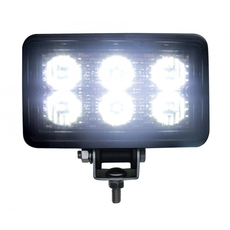 6 High Power 1 Watt LED Rectangular Work Light  — SKU 39901-UP