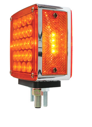 Square Double Face Pearl LED Pedestal Light — SKU 77620-GG