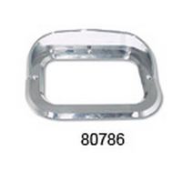 Rectangular Chrome Plastic Rim W/Visor 5-1/4” thumbnail 2