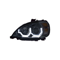 Black Headlight (Freightliner Columbia) W/ LED Light Bar  thumbnail 3