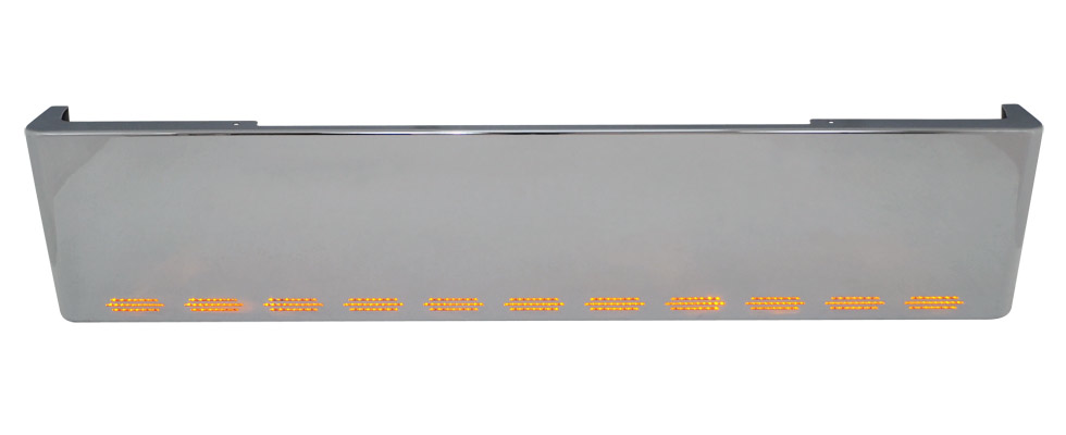 22” Chrome Bumper (PB 379, KW W900, FL Classic) American Eagle, Rolled End, And 11 Hidden Lights — SKU US20-99016