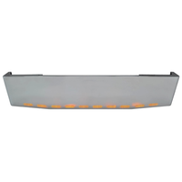 20” Universal Bumper, Chrome, American Eagle, Rolled End, 2” Side Lip, Aero, Tapered To 18”, Brackets Included, 10 Hidden Lights, 7 Gauge fits Peterbilt 379 and Kenworth W900 thumbnail 1