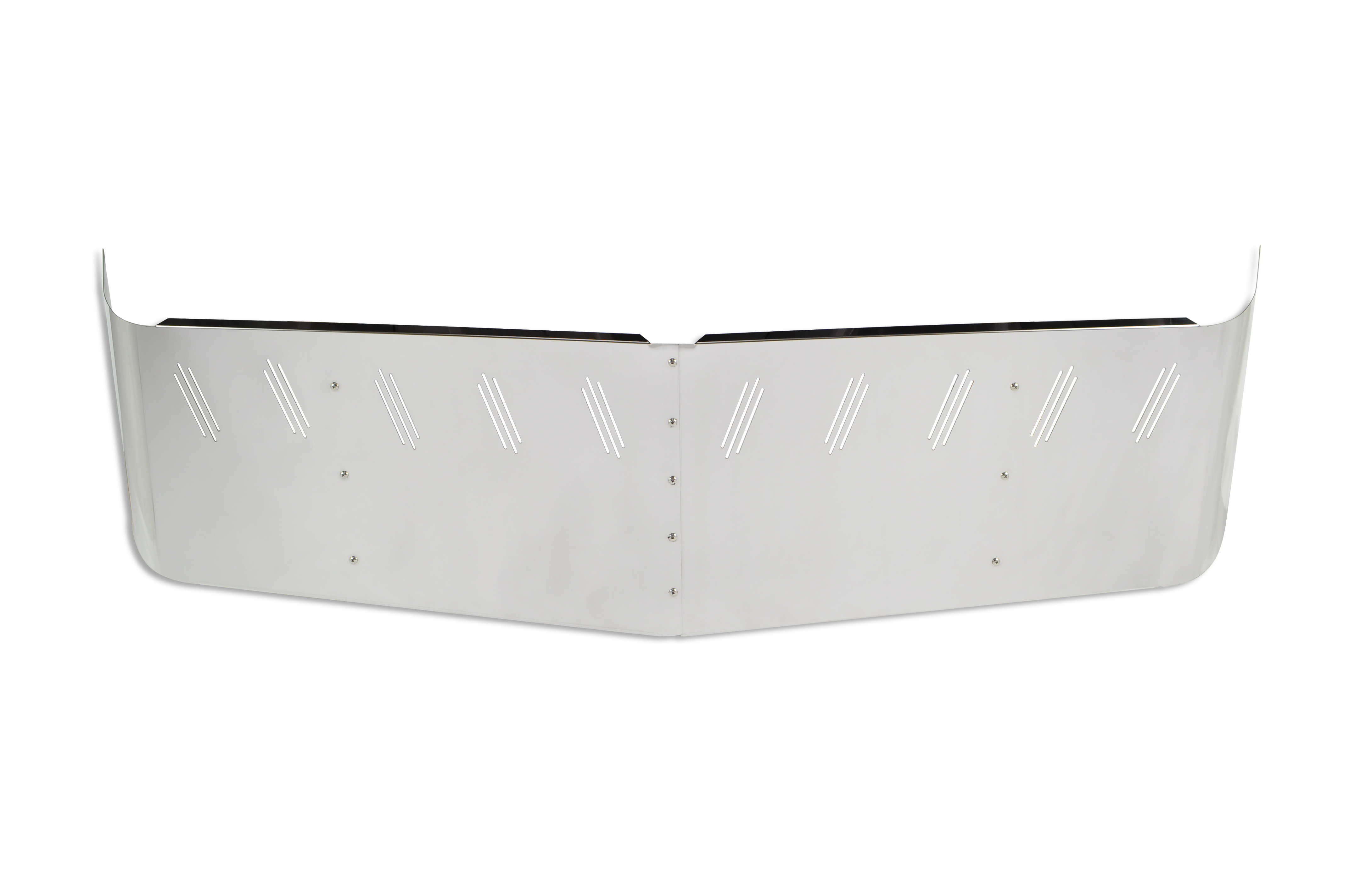 2 Hole Side Mount - 18” To 20” Visor V Style 10 Hidden Light Hole, Fits Freightliner Century/Columbia/Coronado S.S.304 — SKU US19-463300