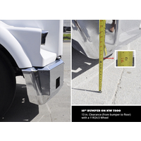18” Chrome Bumper (Kenworth T800 1986-2003) Aero, W/ 4 Bolts, Tow & Fog Light Holes thumbnail 7