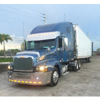 3 Hole Side Mount - 18” To 20” Visor V-Style  10 Hidden Light Hole fits Freightliner Century/Columbia/Coronado Condo Sleeper 2003 And Up  thumbnail 10
