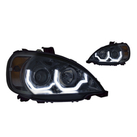 Black Headlight (Freightliner Columbia) W/ LED Light Bar  thumbnail 4