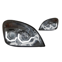 Chrome Headlight w/ LED Light Bar fits Freightliner Cascadia thumbnail 3