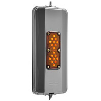 7" X 16" West Coast Mirror Amber Lens/Amber LED Stainless Steel W/Heated Led Light. (Sold Each) thumbnail 2