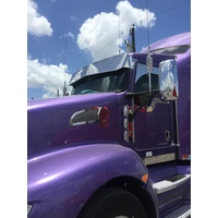 12-1/2” to 7-3/4” Stainless Steel Visor for Kenworth T600, T660, T800, W900 – Curved Windshield, Bowtie Style, 6 Hidden Light Holes thumbnail 6