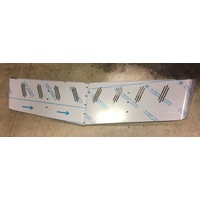 12” To 14” Stainless Steel V-Style Visor fits Kenworth T800, T600, T660 Curve Windshield - 8 Hidden Light Hole thumbnail 1