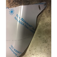 12” To 14” Stainless Steel V-Style Visor fits Kenworth T800, T600, T660 Curve Windshield - 8 Hidden Light Hole thumbnail 2