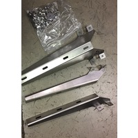 12” To 14” Stainless Steel V-Style Visor fits Kenworth T800, T600, T660 Curve Windshield - 8 Hidden Light Hole thumbnail 3