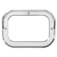 Rectangular Chrome Plastic Rim W/Visor 5-1/4” thumbnail 1