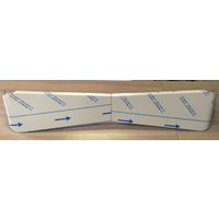 12 1/2” X 8" Visor Fits Kenworth T300,T600, T800, W900, T660 Butterfly Bowtie Curved Windshield, Plain S. Steel  thumbnail 3
