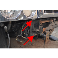 22" Chrome Bumper fits Freightliner Century 1996-2004, with Tow and 11 Hidden Light Holes thumbnail 9