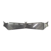 12-1/2” to 7-3/4” Stainless Steel Visor for Kenworth T600, T660, T800, W900 – Curved Windshield, Bowtie Style, 6 Hidden Light Holes thumbnail 15