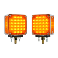 Descontinued. Square Double Face Smart Dynamic Led Pedestal Light Amber/Red thumbnail 1