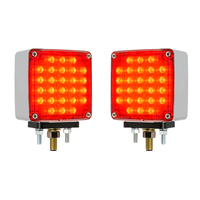 Descontinued. Square Double Face Smart Dynamic Led Pedestal Light Amber/Red thumbnail 3
