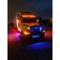 2 Hole Side Mount - 18” To 20” Visor V Style 10 Hidden Light Hole, Fits Freightliner Century/Columbia/Coronado S.S.304 thumbnail 12