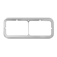 Grand General Dual Rectangular Headlight Bezel fits Peterbilt, Kenworth & Freightliner thumbnail 2
