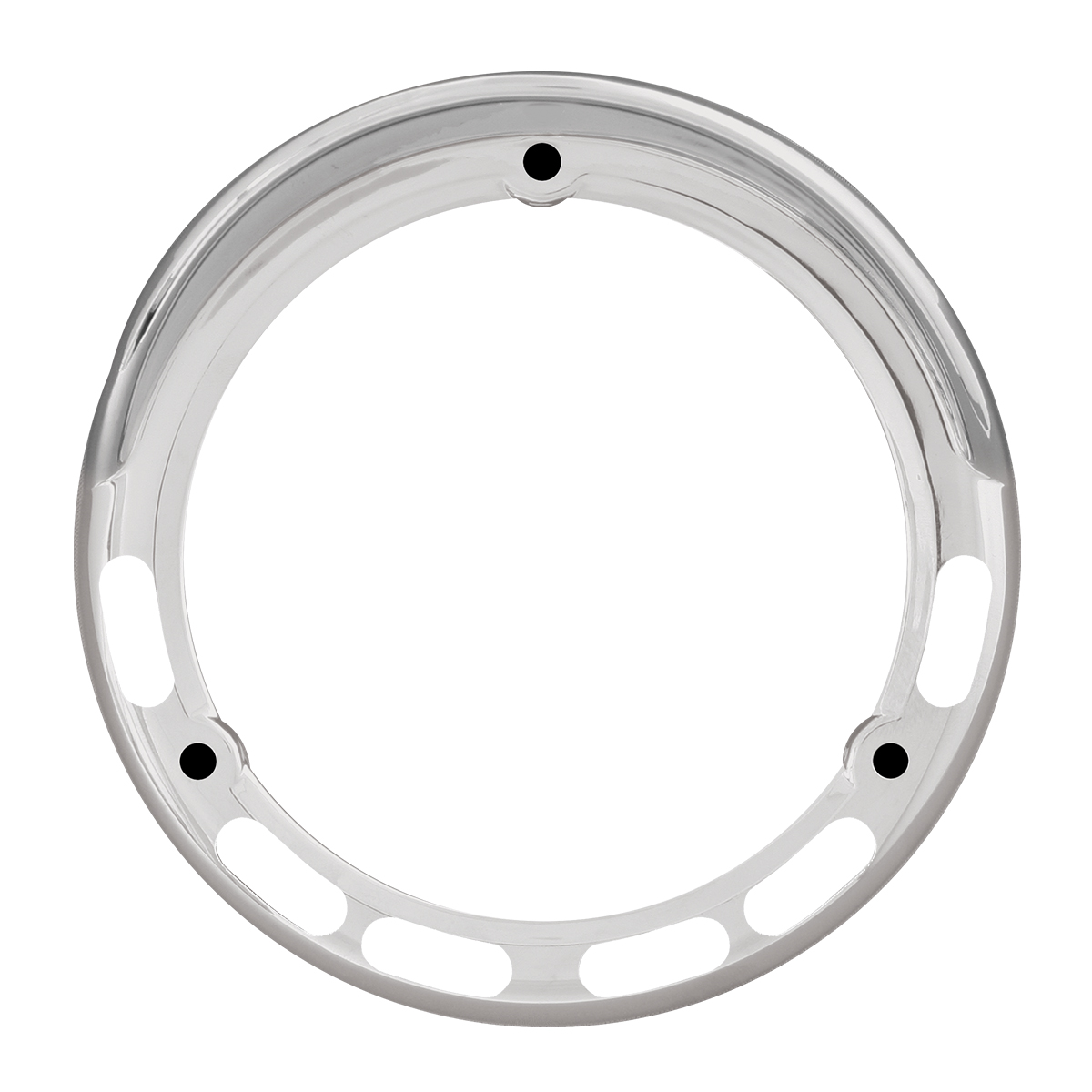 Chrome Plastic Bezel W/Visor Pearl LED pedestial Ligths — SKU 78368-GG