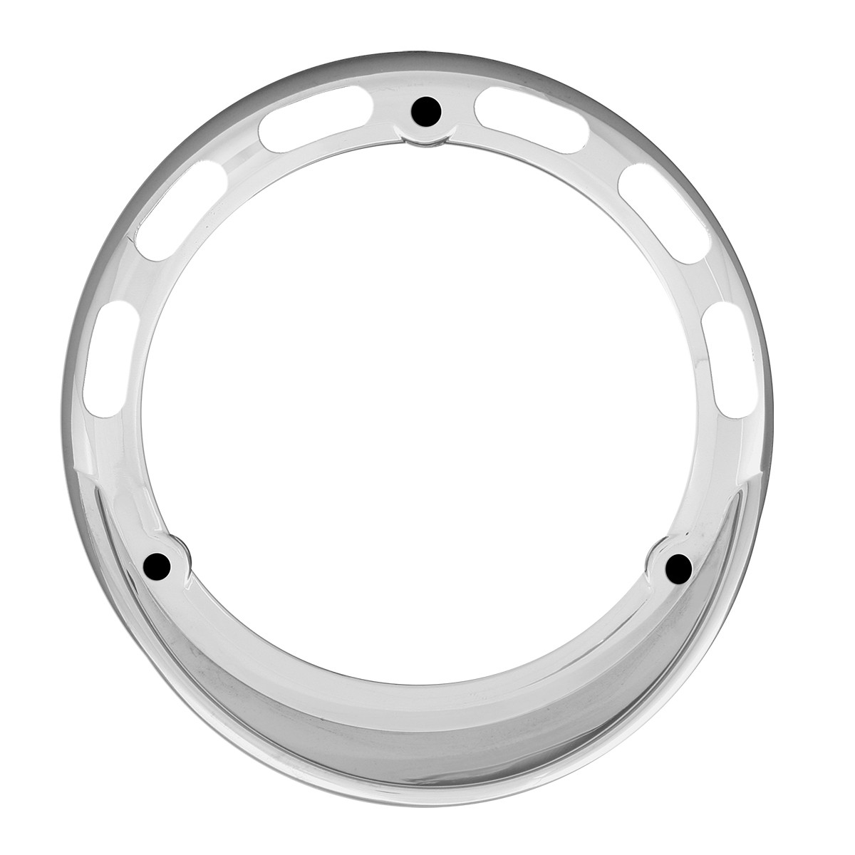 Chrome Plastic Rim W/Visor Up side down for 4” lights — SKU 78369-GG