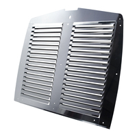 Grille Fits Kenworth T600 1986 & 2007 New Style W/18 Louvers S.Steel 34" X 33" thumbnail 1