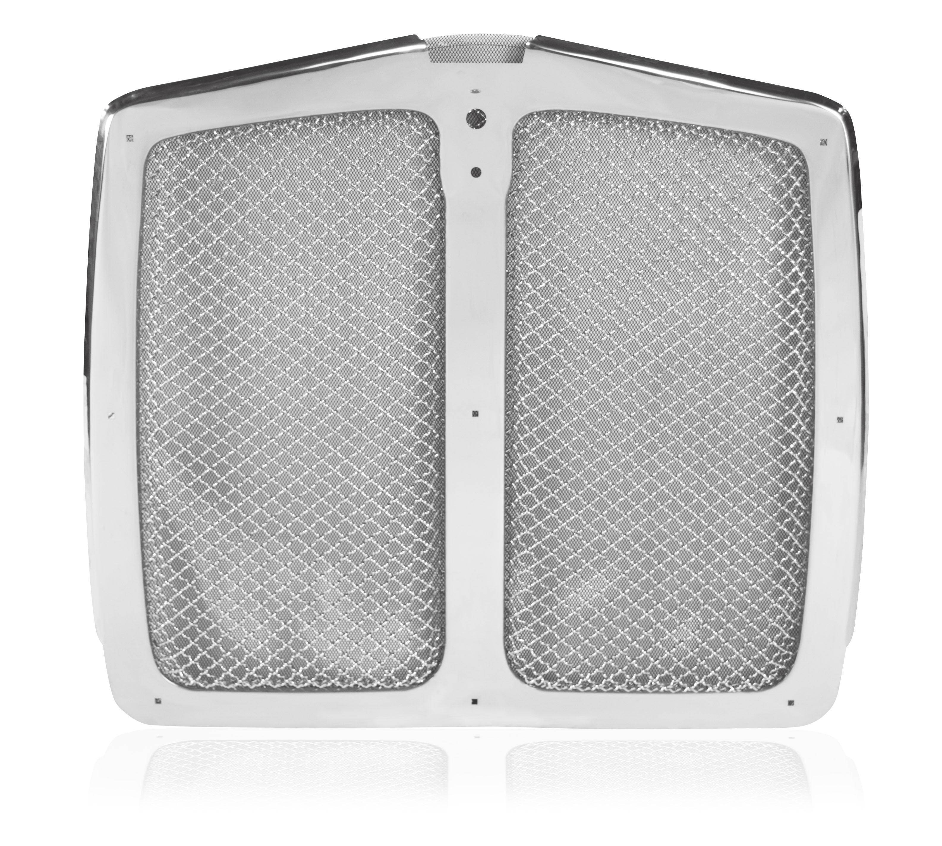 Grille fits Kenworth T600 Stainless Steel Trim and Aluminum Chromed Mesh with Bug Screen — SKU US18-594101