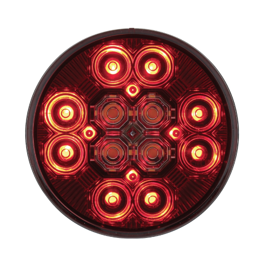 4” Round Combo Light with 12 LED Stop, Turn & Tail Light & 16 LED Back-Up Light - Red LED/Red Lens — SKU 36607-UP