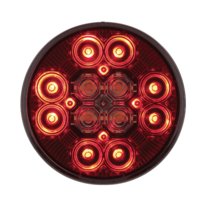 4” Round Combo Light with 12 LED Stop, Turn & Tail Light & 16 LED Back-Up Light - Red LED/Red Lens thumbnail 1