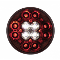 4” Round Combo Light with 12 LED Stop, Turn & Tail Light & 16 LED Back-Up Light - Red LED/Red Lens thumbnail 3