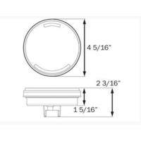 4 Inch Round Glolight Trailer Tail Light- S/T/T - Led - Submersible - 21 Diodes - Red Lens thumbnail 6