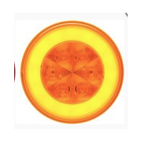 21 LED 4" GLO Turn Signal Light - Amber LED/Amber Lens thumbnail 2