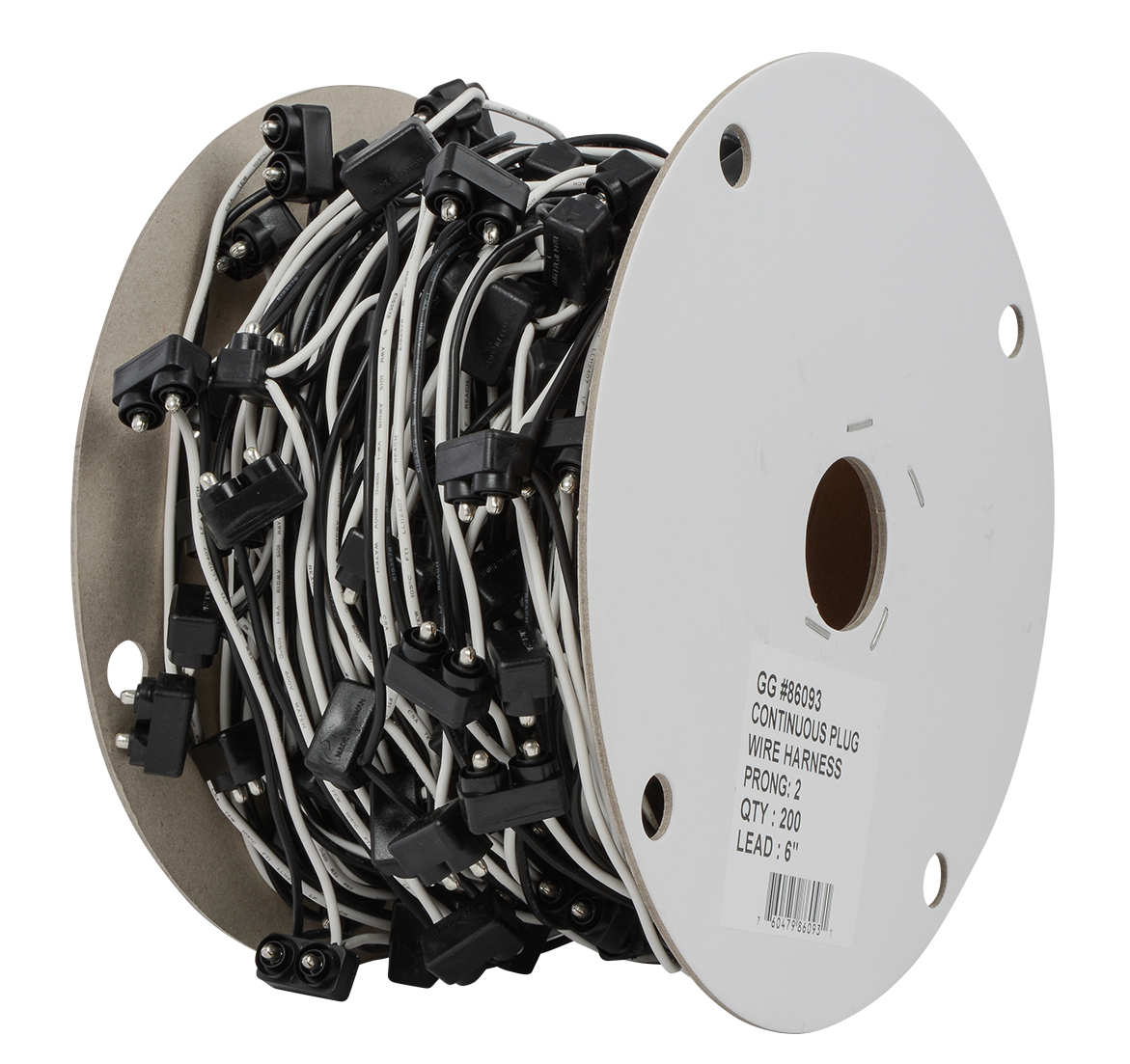 Continuous 2 Prong Pigtail, 10” ( Each) Plug — SKU 86095-GG