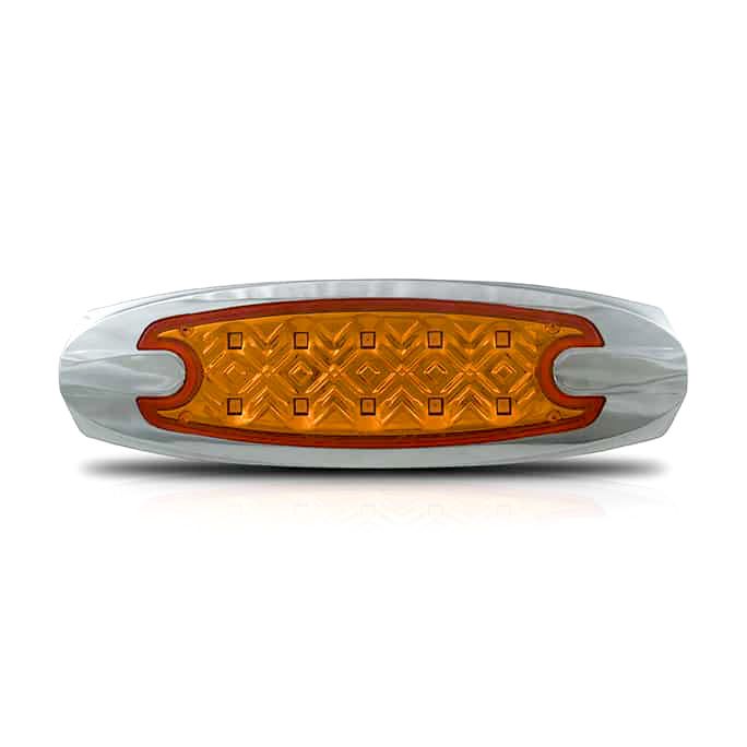 Marker Light 12V with Chrome Bezel and two wire with Bullet Connectors — SKU US01-52183