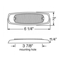 Marker Light 12V with Chrome Bezel and two wire with Bullet Connectors thumbnail 3