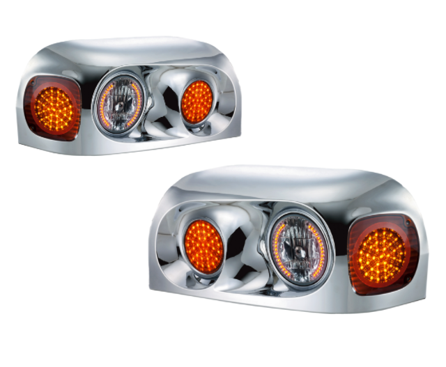 Headlight Bezel Rh/Lh With 6 Lights Amber/Clear fits 1997-2004 century — SKU US16-46014A