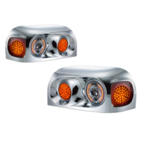 Headlight Bezel Rh/Lh With 6 Lights Amber/Clear fits 1997-2004 century thumbnail 1