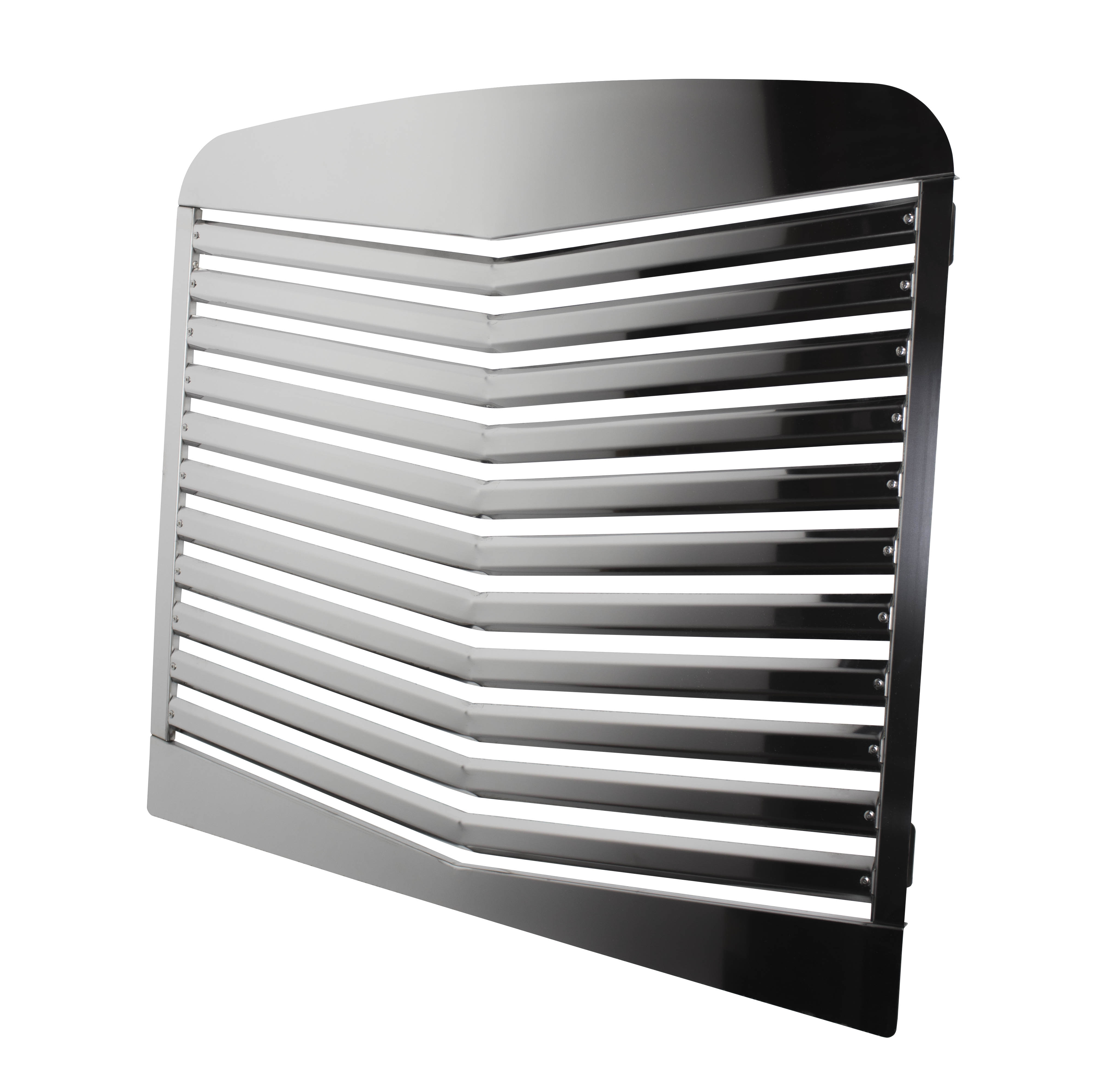 Grille Fits Freightliner FLD120 & Classic W/ 11 “V” Style Louvered Bars S.Steel — SKU US18-463201
