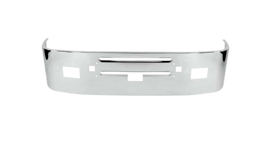18” Chrome Bumper (Kenworth T600) W/ Set Back Axle, Fog Light & Tow Holes — SKU US20-513-18
