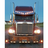  2 Hole Side Mount - 18” To 20”  Light In “V” 10 Hidden Lights Hole Visor fits Freightliner Century/Columbia/Coronado thumbnail 3