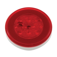 4 Inch Round Glolight Trailer Tail Light- S/T/T - Led - Submersible - 21 Diodes - Red Lens thumbnail 4
