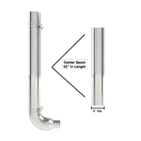 Lincoln Chrome Center Spool 8” X 52” Chrome thumbnail 3