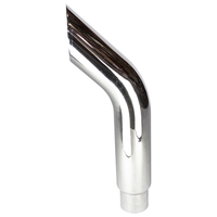 Chrome Bullhorn Style Stack 36” X 6” Reduced To 5” Outside Diameter (OD) thumbnail 2