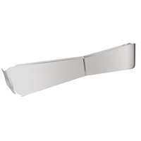 12 1/2” X 8" Visor Fits Kenworth T300,T600, T800, W900, T660 Butterfly Bowtie Curved Windshield, Plain S. Steel  thumbnail 1