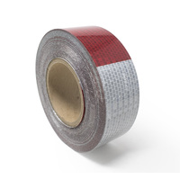 GROTE RED/WHITE Reflective Tape Roll 2" x 150ft Sold Per Foot 11" Red 7" White thumbnail 2