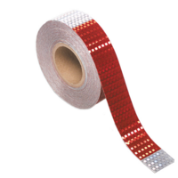 GROTE RED/WHITE Reflective Tape Roll 2" x 150ft Sold Per Foot 11" Red 7" White thumbnail 1
