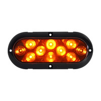 6" Oval 10 LED Flat Surface Mount 12V thumbnail 1